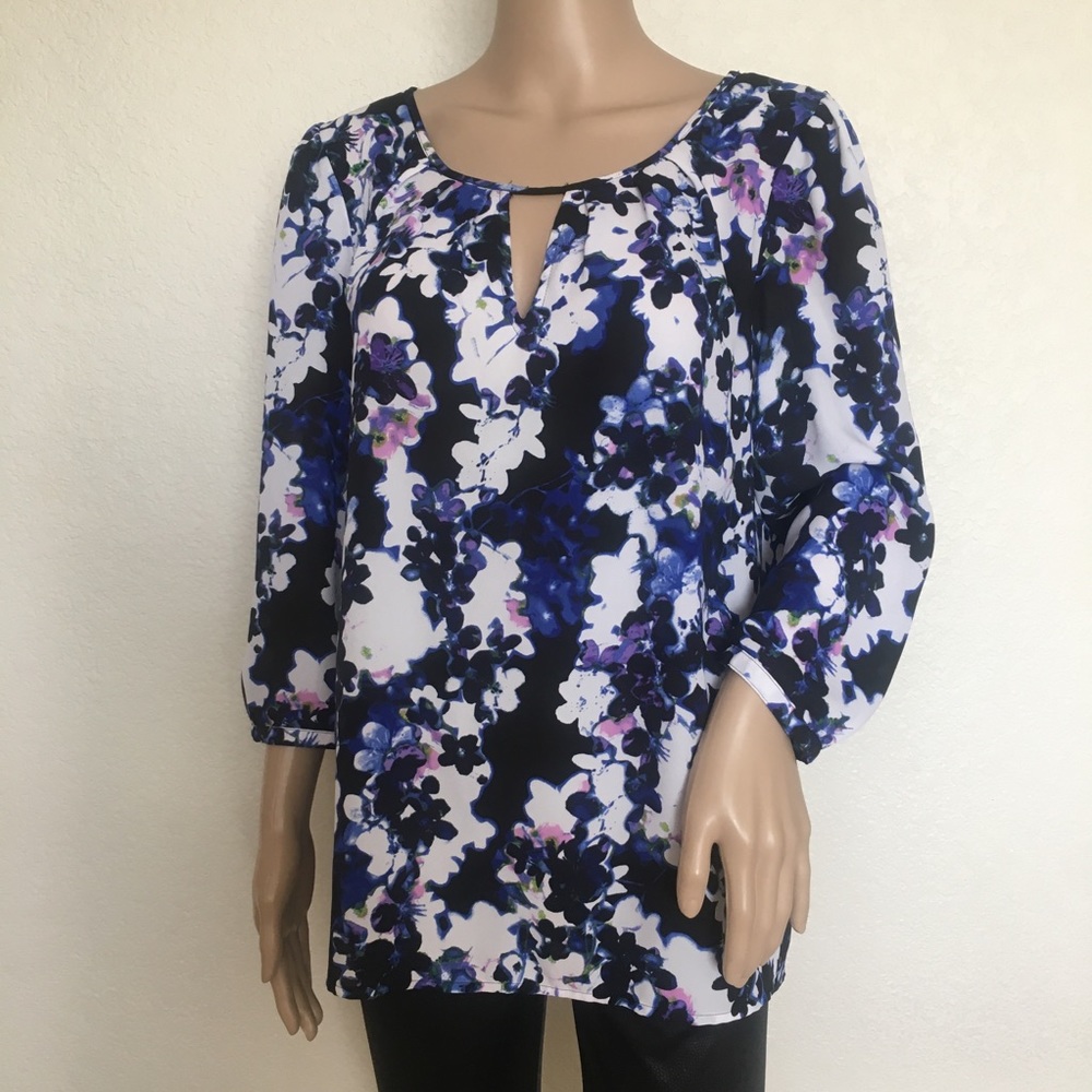 Express Floral Chiffon Blouse